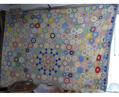 A Vintage cotton patchwork quilt