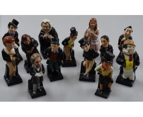 13 small Royal Doulton Vintage Dickens characters figures