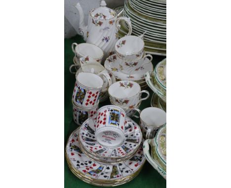 Aynsley Gaiety coffeeware and playing card design coffeeware