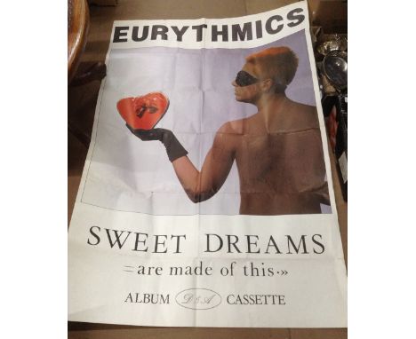 A signed Eurythmics poster by Annie Lennox.