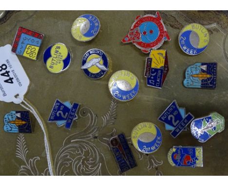 A collection of 16 Vintage Butlin's badges, circa 1960s