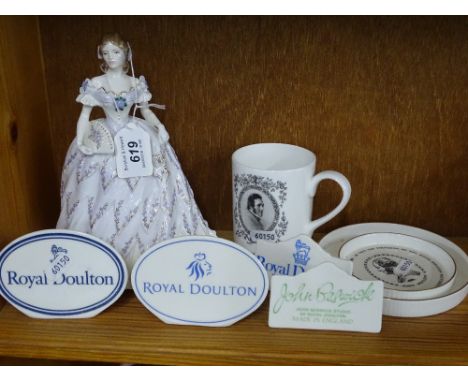 Royal Doulton and Beswick plaques, Royal Worcester Last Waltz figure etc