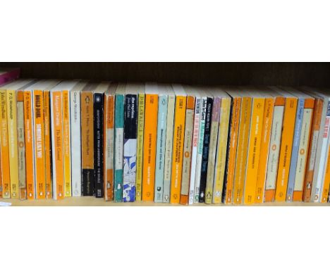 A shelf of Penguin paperbacks