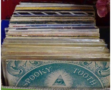 A box of Vintage LP records