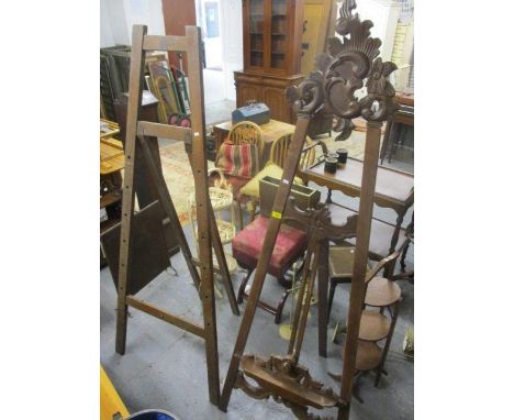 Two artists easel stand, to include an early 20th century oak stand 