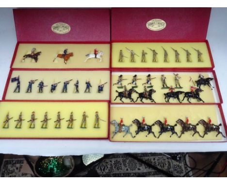 Dorset Soldiers Royal Marine Light Infantry Staff and other Colonial Service figures, some by other makers, in five original 
