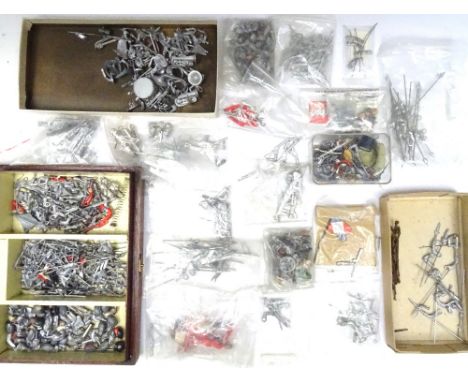 Toy Soldier spare parts heads, arms, musical instruments etc., with various other modelling materials, sixteen backgrounds, t