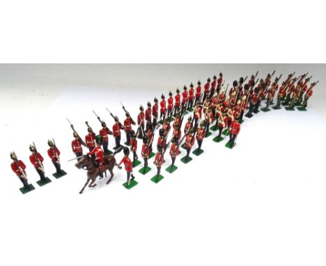 Britains style New Toy Soldiers: English and Scottish Regiments most marching at the slope, including the Royal Scots Fusilie