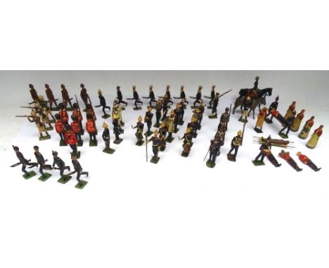 Britains British Army and Navy with thirteen piece Royal Marine Band (Condition Very Good, some damage to transfers, three ch