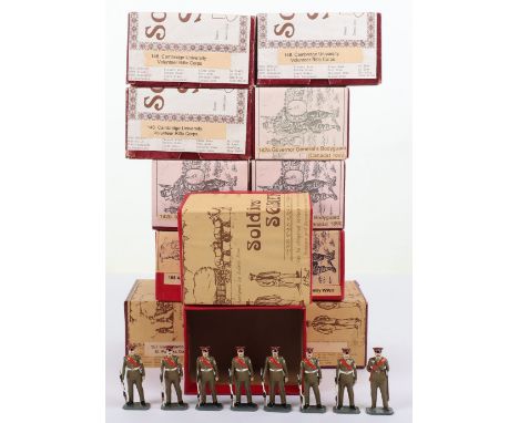 John Tunstill's Soldiers Soldiers 156 The King's Regiment Sergeants on parade in khaki, 157 Irish Guards Sergeants, St Patric