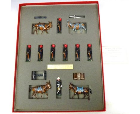 Tradition set 65, Indian Army Mountain Battery and set 81, 3rd Skinner's Horse (one arm loose, one lance broken) in original 