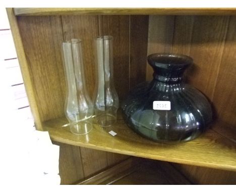 OIL LAMP SHADE AND 2 FUNNELS