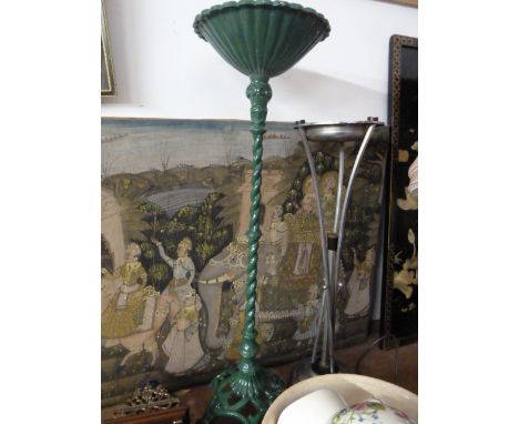 GREEN ENAMEL STAND 