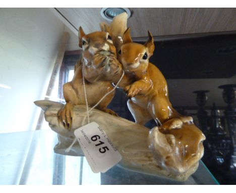 FIGURE OF RED SQUIRRELS - JJ KANDLER (COPIES OF MEISSEN FIGURES)