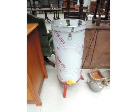 A four frame manual honey spinner
Condition Report. Stainless steel below the protective cover. one spinner inside