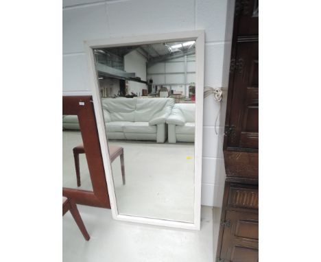 A  vintage painted wall mirror, approx. dimensions 64 x 123cm