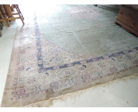 A room size vintage carpet square, 480 x 390cm