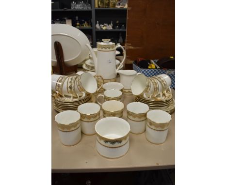 A part tea and coffee service by Elizabethan in the Swiss cottage design
