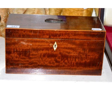 Regency mahogany tea caddy 