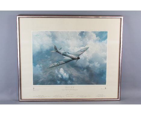 Frank Wooton Signed Limited Edition Print. The print  entitled 'First of the Few Spitfire'. The print signed by Artist Frank 