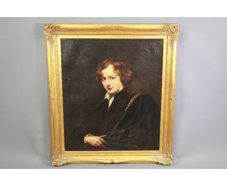 An Early 19th Century Oil on Canvas. The canvas depicting a self-portrait of Anthony van Dyke, approx 85 x 73 cms, depicted h