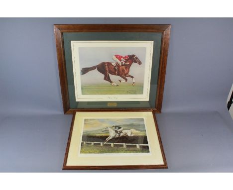 Horse Racing Limited Edition Prints. The first print depicting "Phar Lap", nr 152/300, the inscription below reads "Phar Lap 