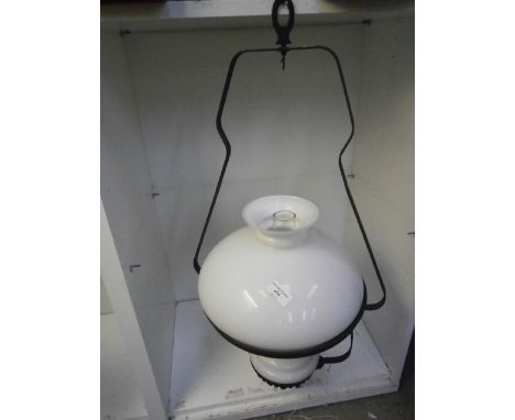 Victorian hanging oil lamp