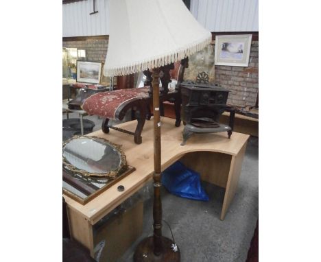 wooden standard lamp