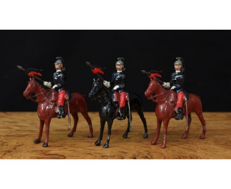 W Britain (Britains) No.140 Types of The French Army French Dragoons (Dragons), comprising three mounted figures, each carryi