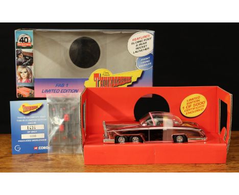 Corgi CC00603 Gerry Anderson Thunderbirds FAB 1, 40th Anniversary model, window boxed with plastic missiles on sprue and cert