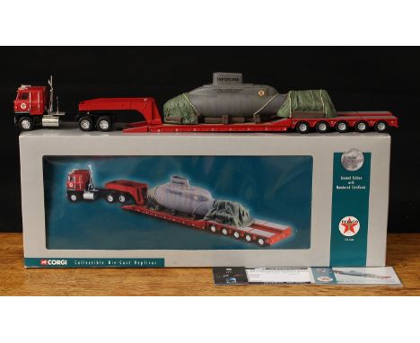 Corgi Classics 1:50 scale US51402 International Transtar with king trailer and submarine die-cast model, Texas Pipeline, Texa