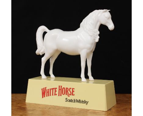 Advertising, Breweriana - a White Horse scotch whisky advertising point of sale plastic bar statue, in the form of a white ho