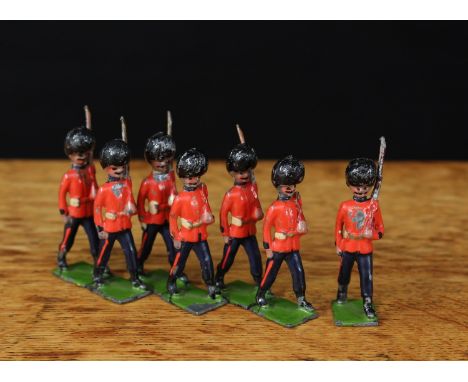 W Britain (Britains) No.16B Coldstream Guards, comprising seven small-scale figures, rectangular bases, unboxed (7) 