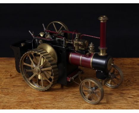 D.R. Mercer (Precision Engineers, Birmingham) type two kit built and painted live steam traction engine, approximately 5/8th 