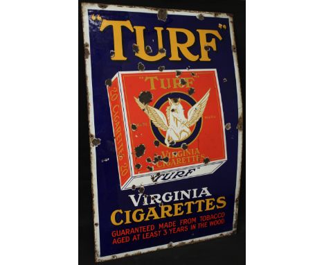 Advertising, Tobacciana and Smoking Interest - a single sided rectangular shaped pictorial enamel advertising sign, illustrat