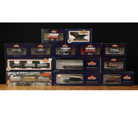 Bachmann Branch-Line OO Gauge wagons and vans, comprising 33-100 "Staveley" seven plank wagon, boxed; 33-100 "Hardwick" seven