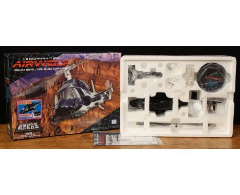 Action/Military TV series, Airwolf - a 1:48 scale SGM-08 Chinese diecast model helicopter, boxed with inner polystyrene packa