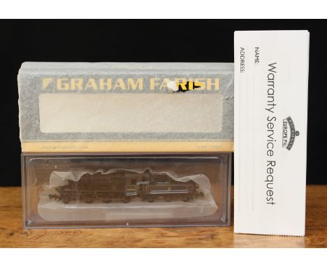 Graham Farish by Bachmann N Gauge (1:146 scale) 372-629 "Ivatt" Class 2MT 2-6-0 locomotive and six wheel tender, BR lined bla