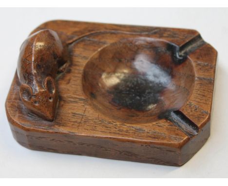 A Robert Thompson "Mouseman" ashtray, length 10cm.