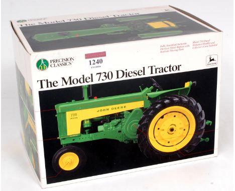 ERTL Precision Classics 1/16th scale model of a John Deere Model 730 Diesel Tractor, appears as issued in the original box, w