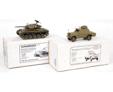 Hart Models 1/48th scale white metal and resin kit built military vehicle group, 2 examples to include Transport of Delight S