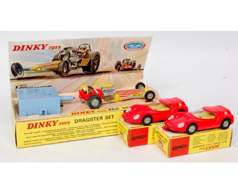 Dinky Toys Boxed Group, 3 boxed examples to include No.370 Dragster Set,comprising of Incher Pincher Dragster with Starter Un