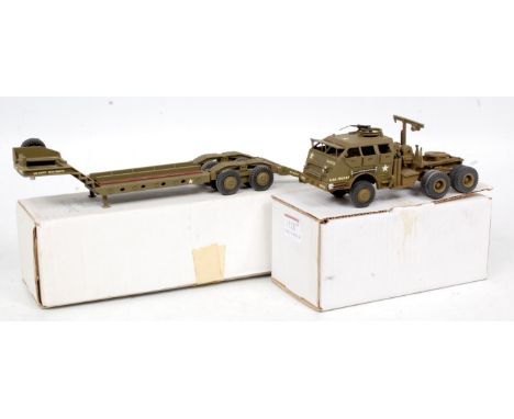 Hart Smith Models 1/48th white metal WW2 combination, comprising of M26 Pacific Armoured Dragon Wagon Tractor Unit, with a M1