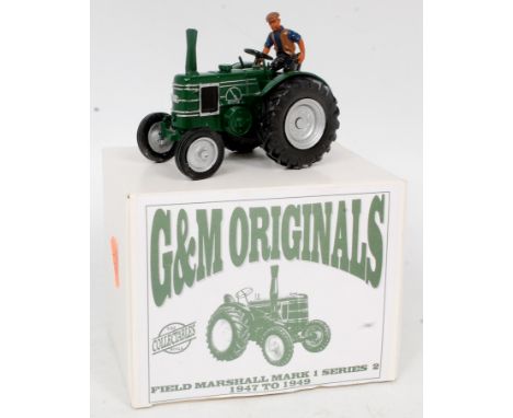 G & M Originals, 1/32nd scale white metal and resin model of a Field Marshall Mark I 'Series 2' tractor, finished in dark gre