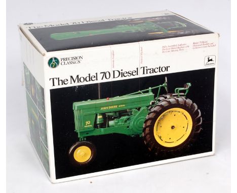 ERTL Precision Classics 1/16th scale model of a John Deere Model 70 Diesel Tractor, appears as issued, with medallion and lea