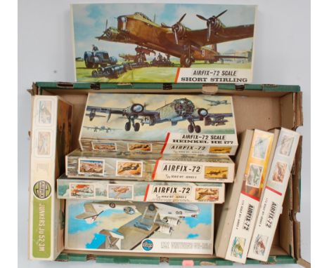 8 various 1/72nd scale plastic Airfix aircraft kits, 8 boxed, some small parts away from sprues, examples to inclide Catalina