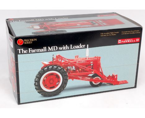 ERTL Precision Series 1/16th scale model of a McCormick Farmall MD with Loader, appears as issued, with medallion and leaflet