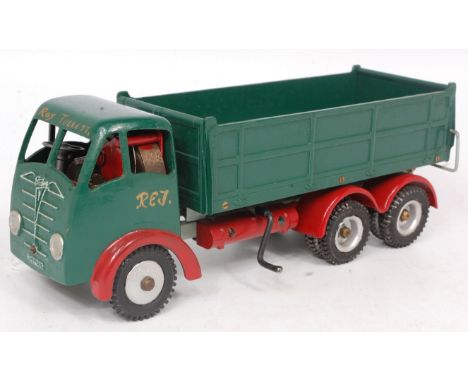 Shackleton Models Foden FG6 Tipper Truck, repainted dark green cab and rear tipper, red wings with light grey chassis, with R