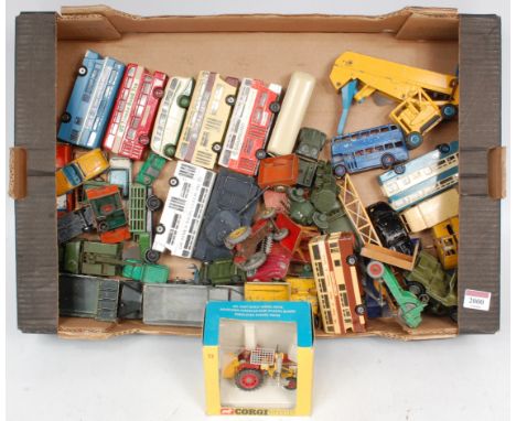 Collection of loose and part boxed Dinky Toys and Corgi Toys, some repainted and others A/F, examples include Corgi No.73 Mas