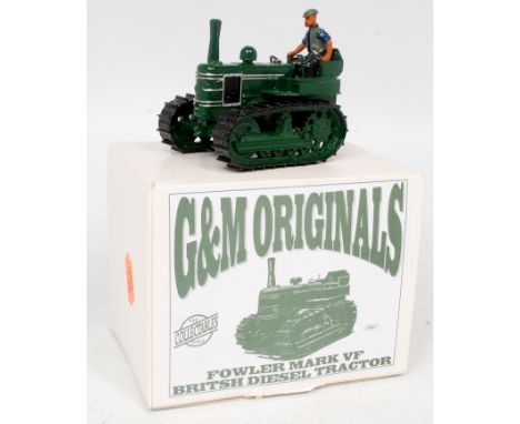 G & M Originals, Nottingham, 1/32nd scale white metal and resin model of a Fowler Mk VF British diesel tractor, finished in d